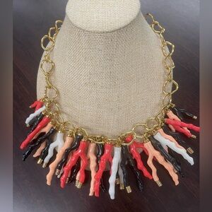 NWT Kara Ross Multicolor Coral Necklace